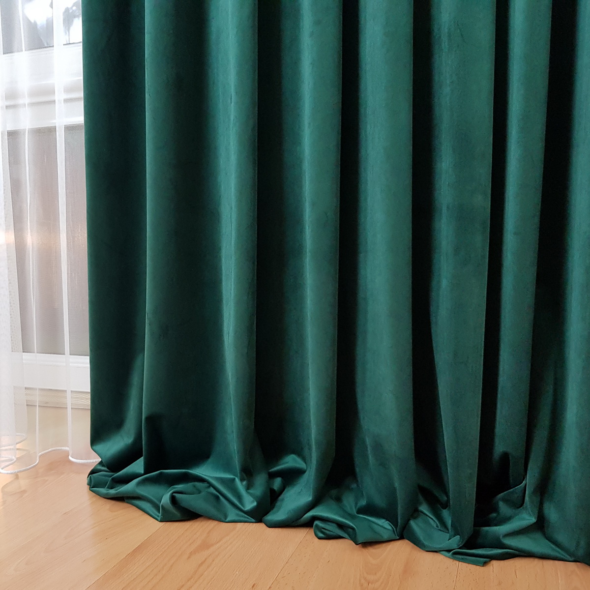 Zasłony welurowe zielone szer. 140x260 cm MAG 328 Magdalena24