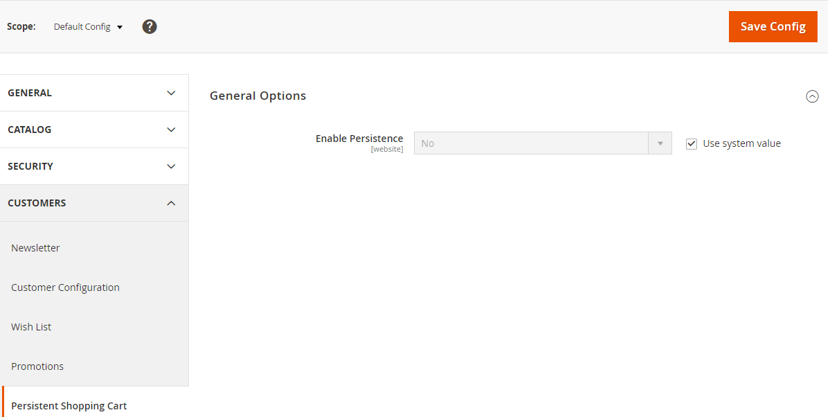 How To Configure Persistent Shopping Cart in Magento 2.x