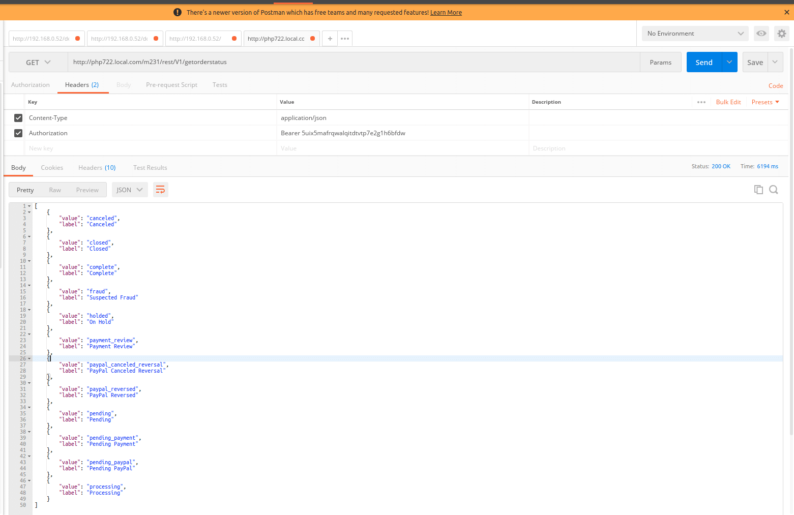 How to Fetch All Order Status using REST API in Magento 2