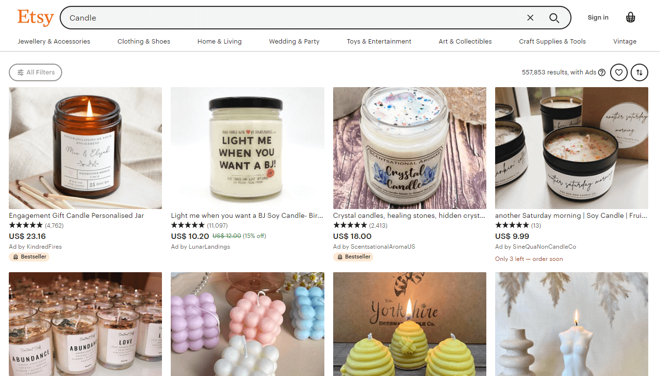 Top Selling Items on Etsy in 2022