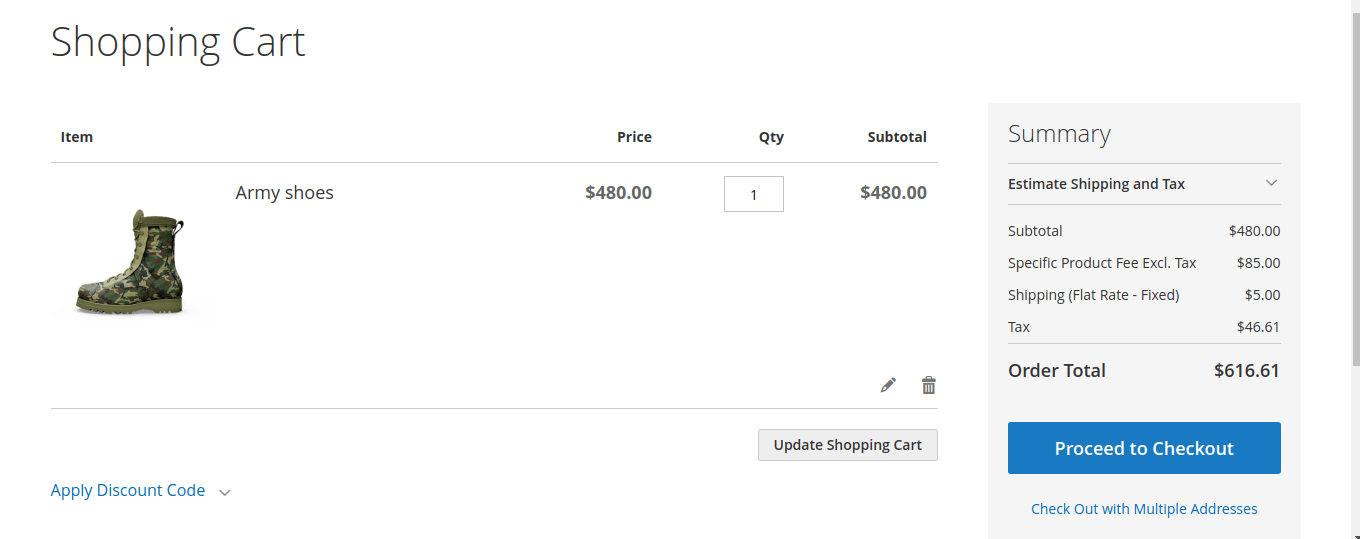 Product Specific Extra Fee Magento 2 Extra Fee Pro Extension