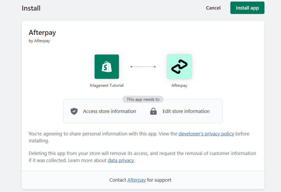 Detailed Tutorial on How to Add Afterpay to Shopify Store