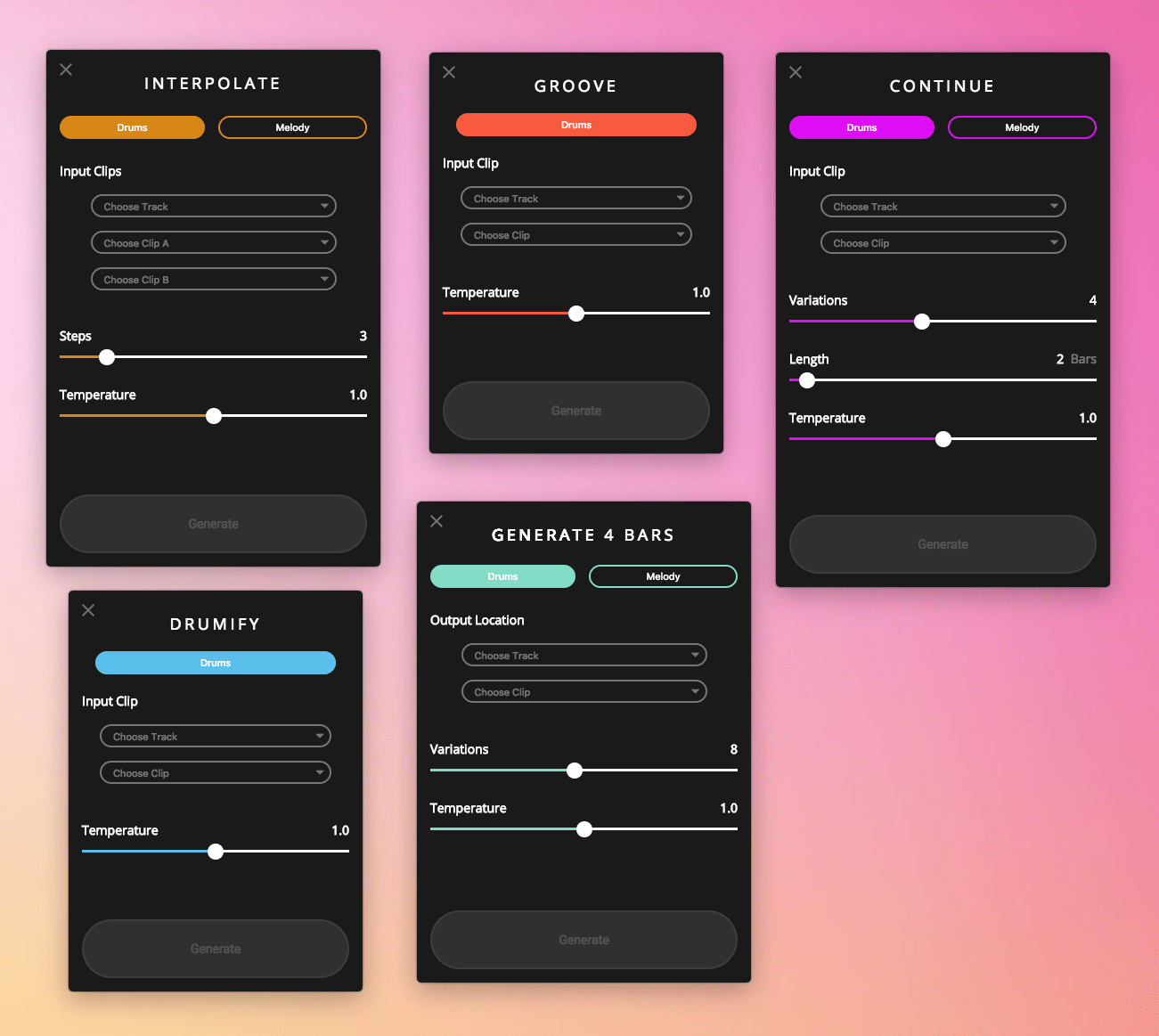 Magenta Studio Ableton Live Plugin