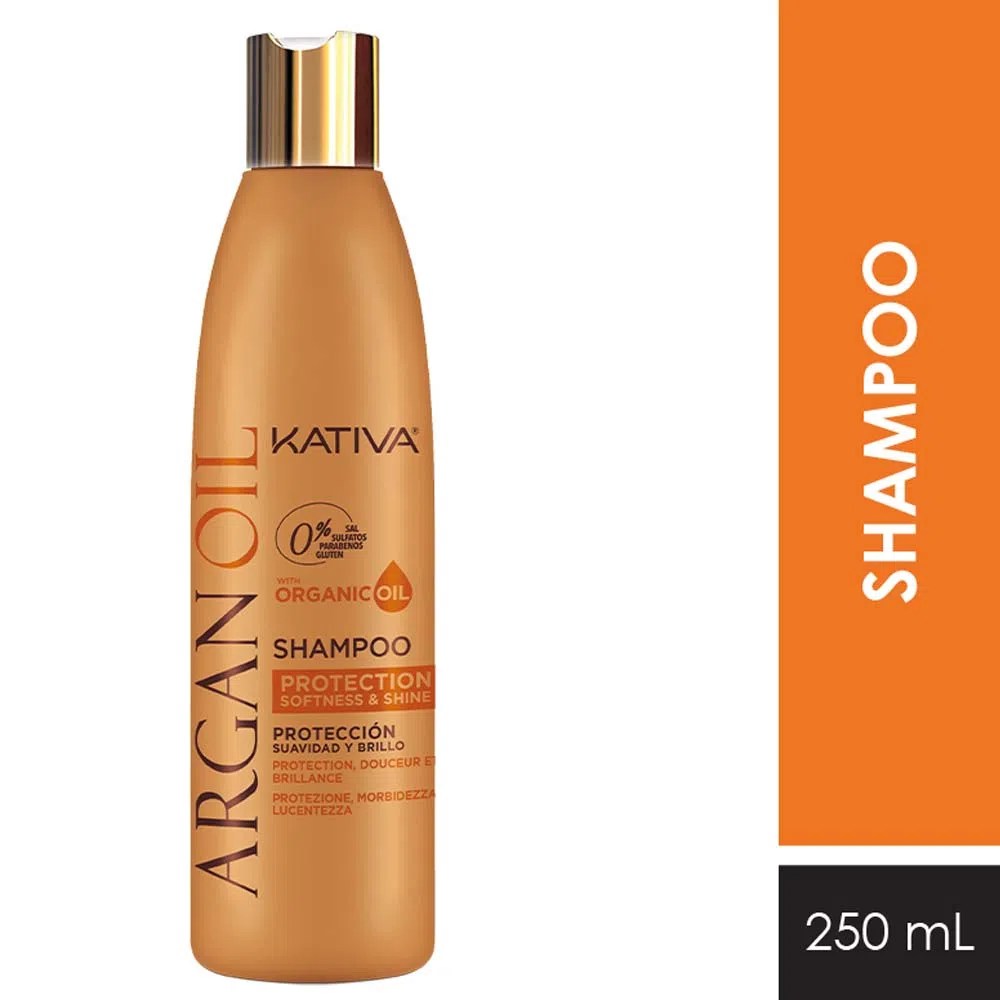 Shampoo sin Sal KATIVA Aceite de Argán 250ml Maggies Belleza y