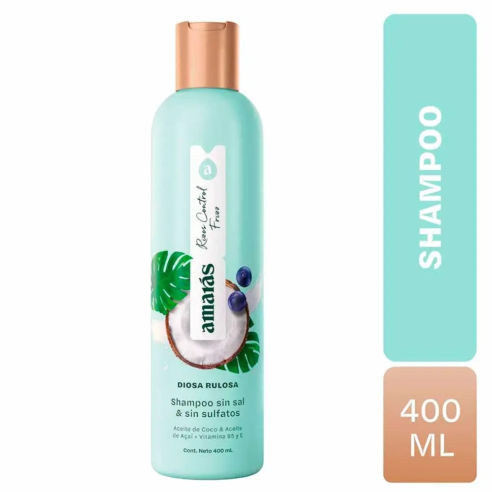 Shampoo sin Sal amarás Diosa Rulosa 400ml Maggies Belleza y Hogar