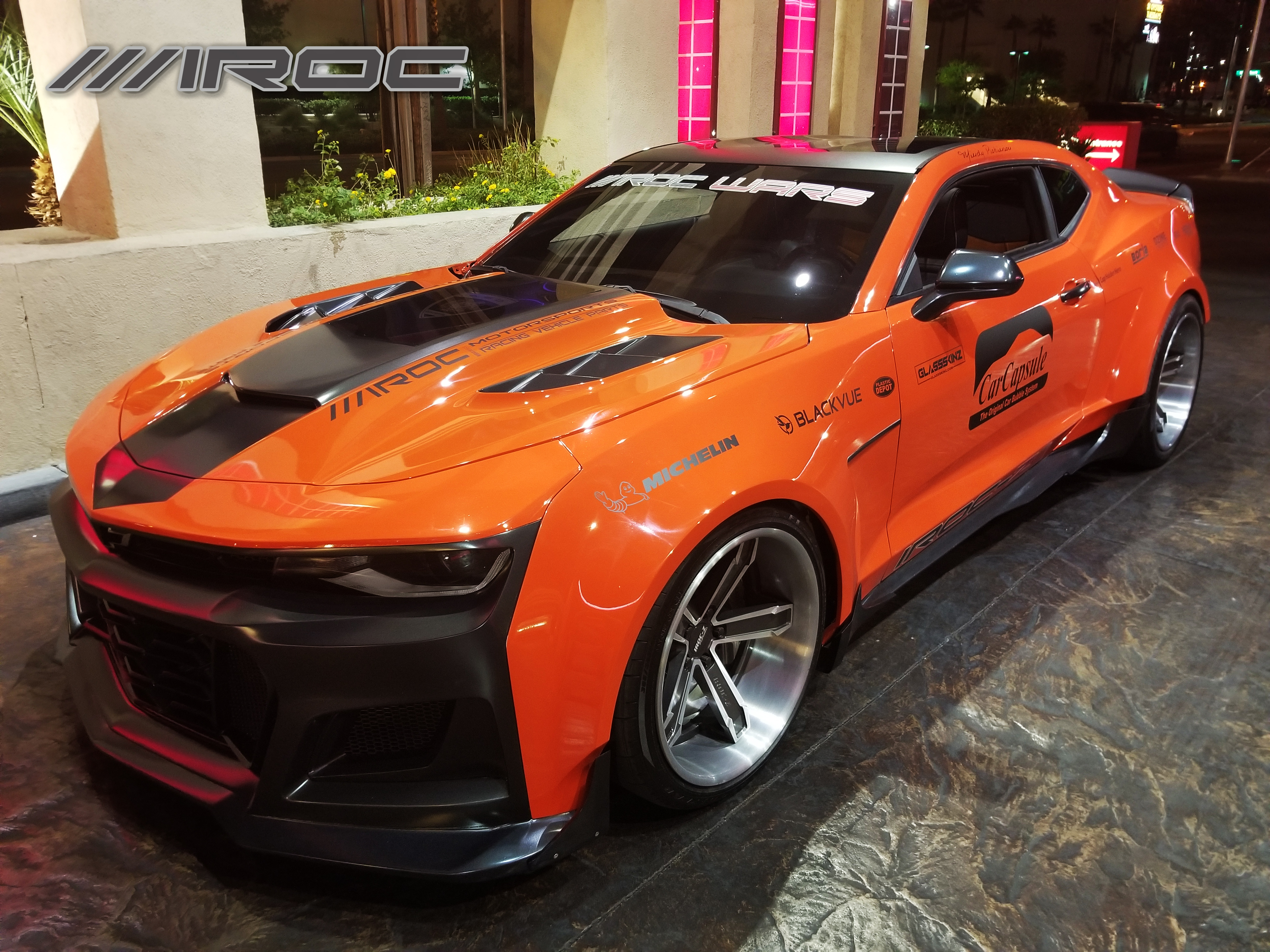 20162021 Camaro IROCZ Hood with Louvers FIBERGLASS w/ WINDOW MAGG