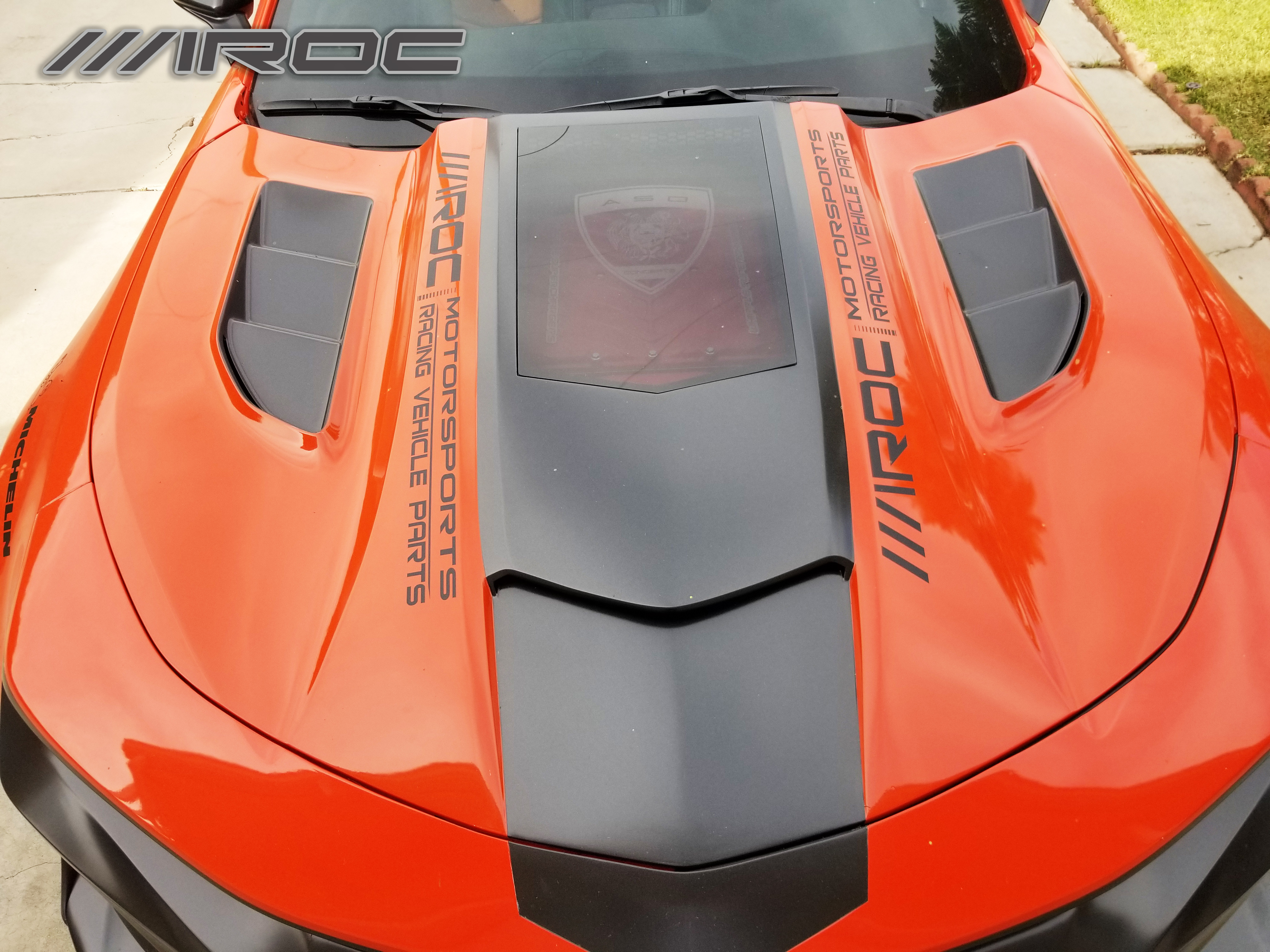 20162021 Camaro IROCZ Hood with Louvers FIBERGLASS w/ WINDOW MAGG