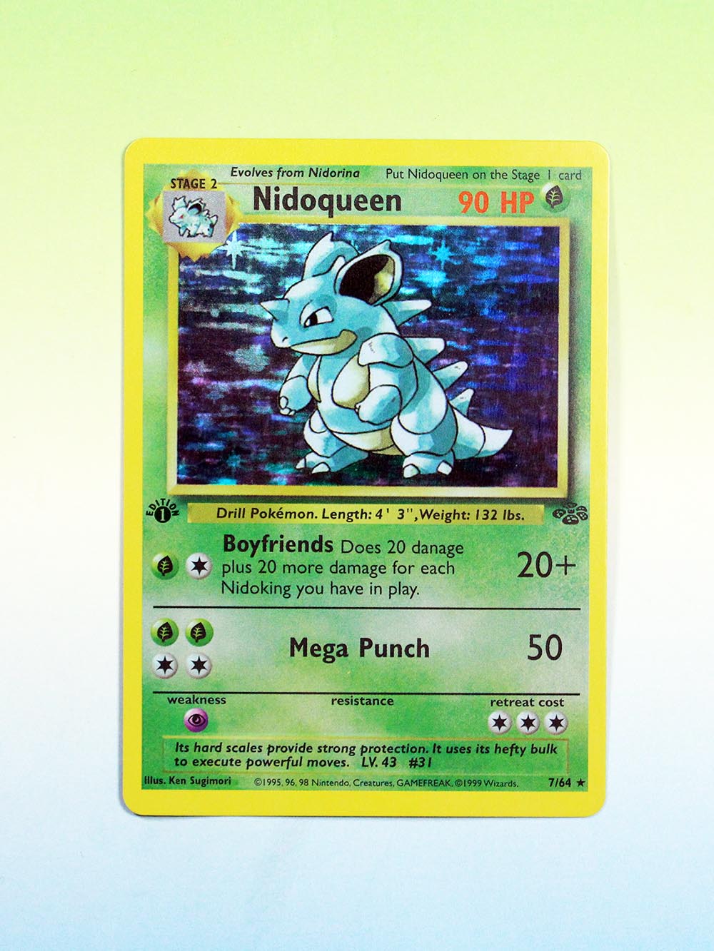 Pokemon proxy cards first edition foil Nidoqueen (Jungle JU 7) magic