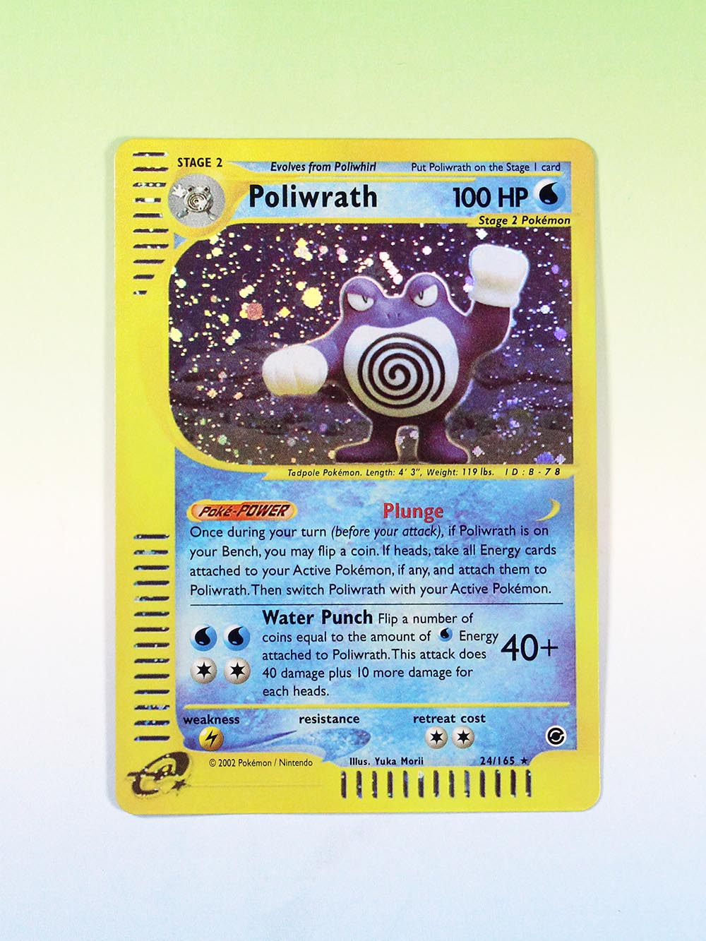 Pokemon proxy cards first edition foil Poliwrath (Expedition EX 24