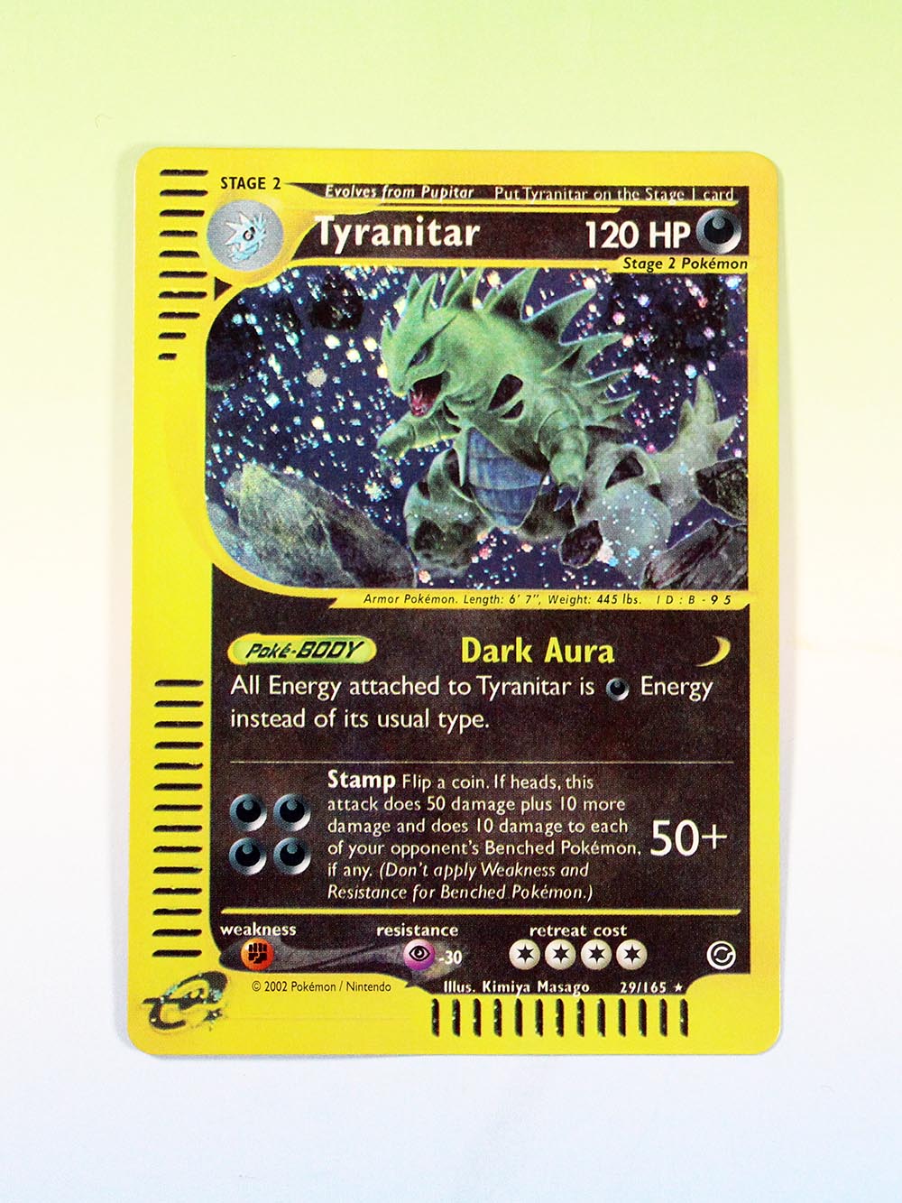 Pokemon proxy cards first edition foil Tyranitar (Expedition EX 29