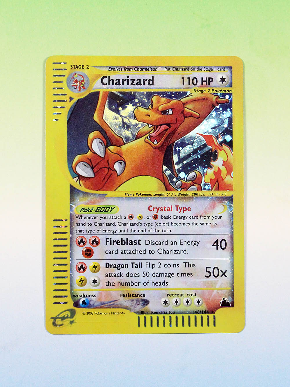 Pokemon proxy cards first edition foil ECard Charizard (Skyridge (SK