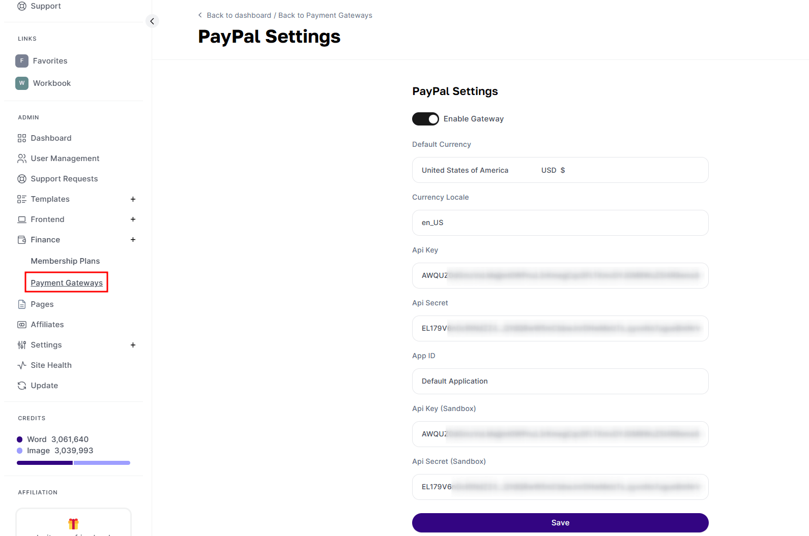 PayPal Payment Setup MagicAI Documentation