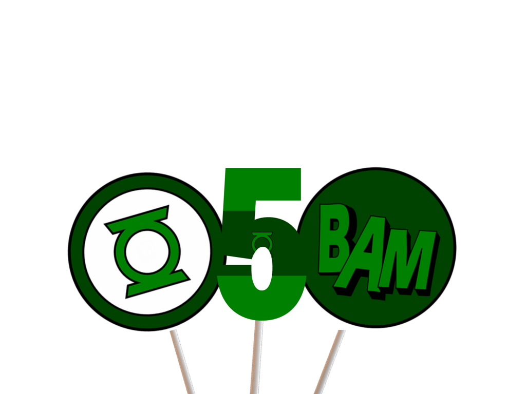 Superhero Green Lantern Centerpiece Magical Printable