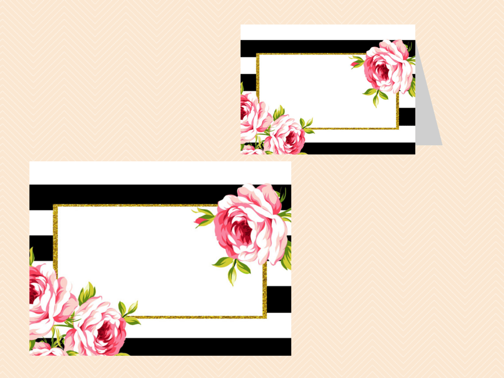 EDITABLE Black and White Floral Food Labels Magical Printable