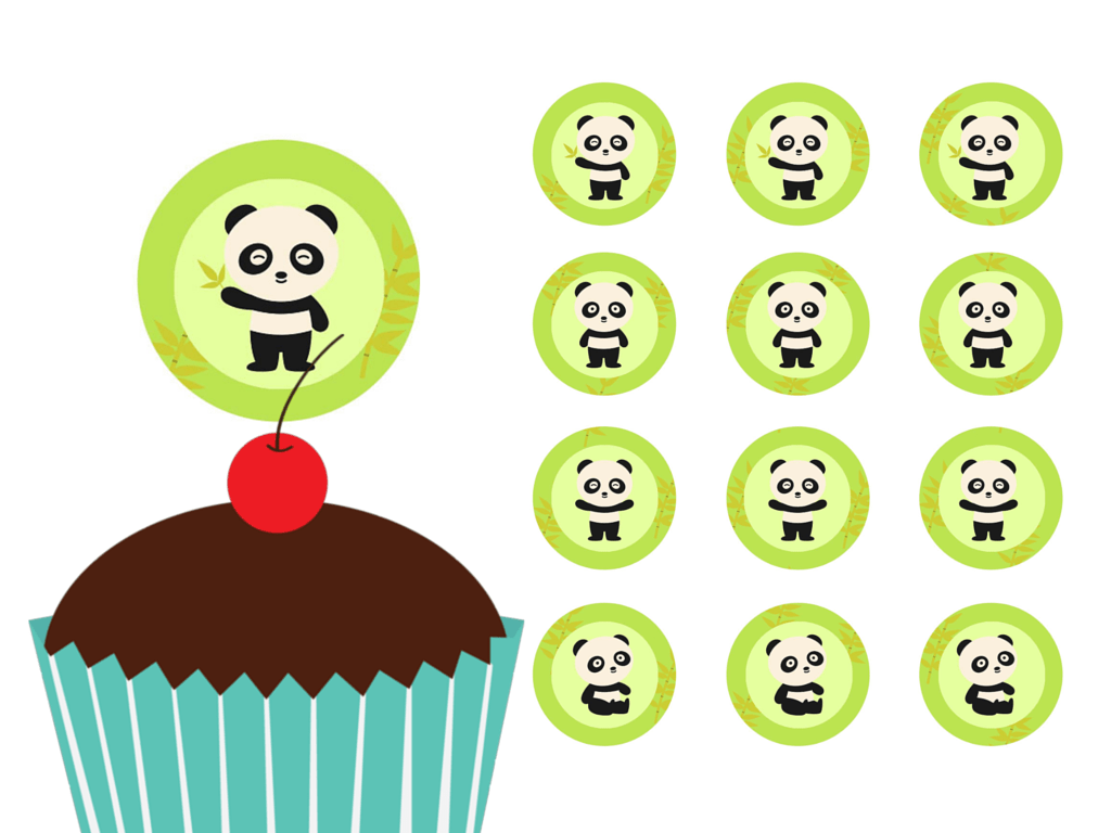 Panda Cupcake Toppers Magical Printable