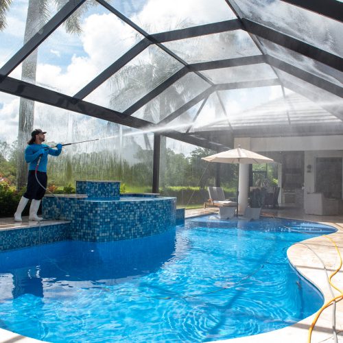 Screen Enclosure Cleaning Services Pressure Washing by Magic Bubbles