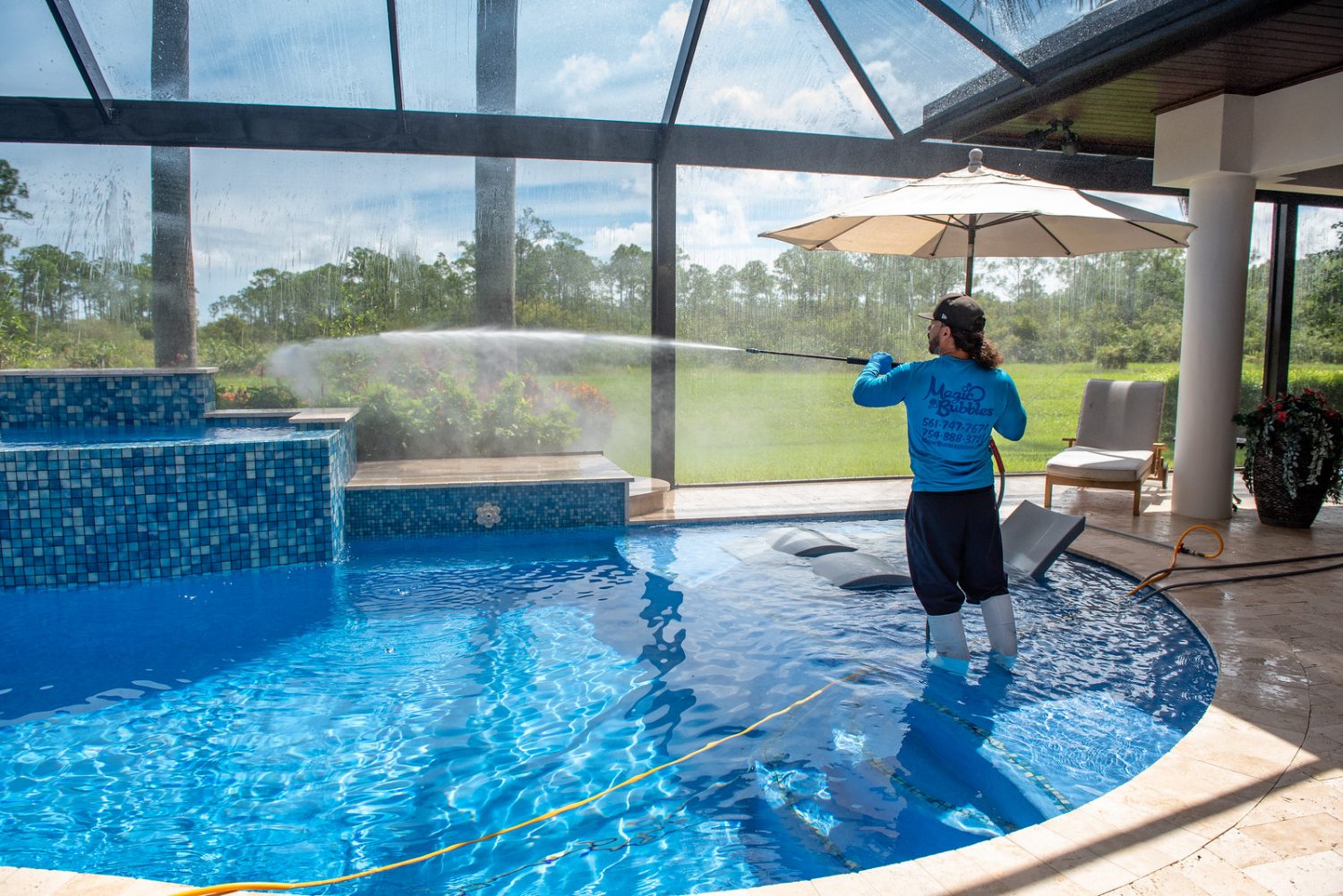 Screen Enclosure Cleaning Services Pressure Washing by Magic Bubbles