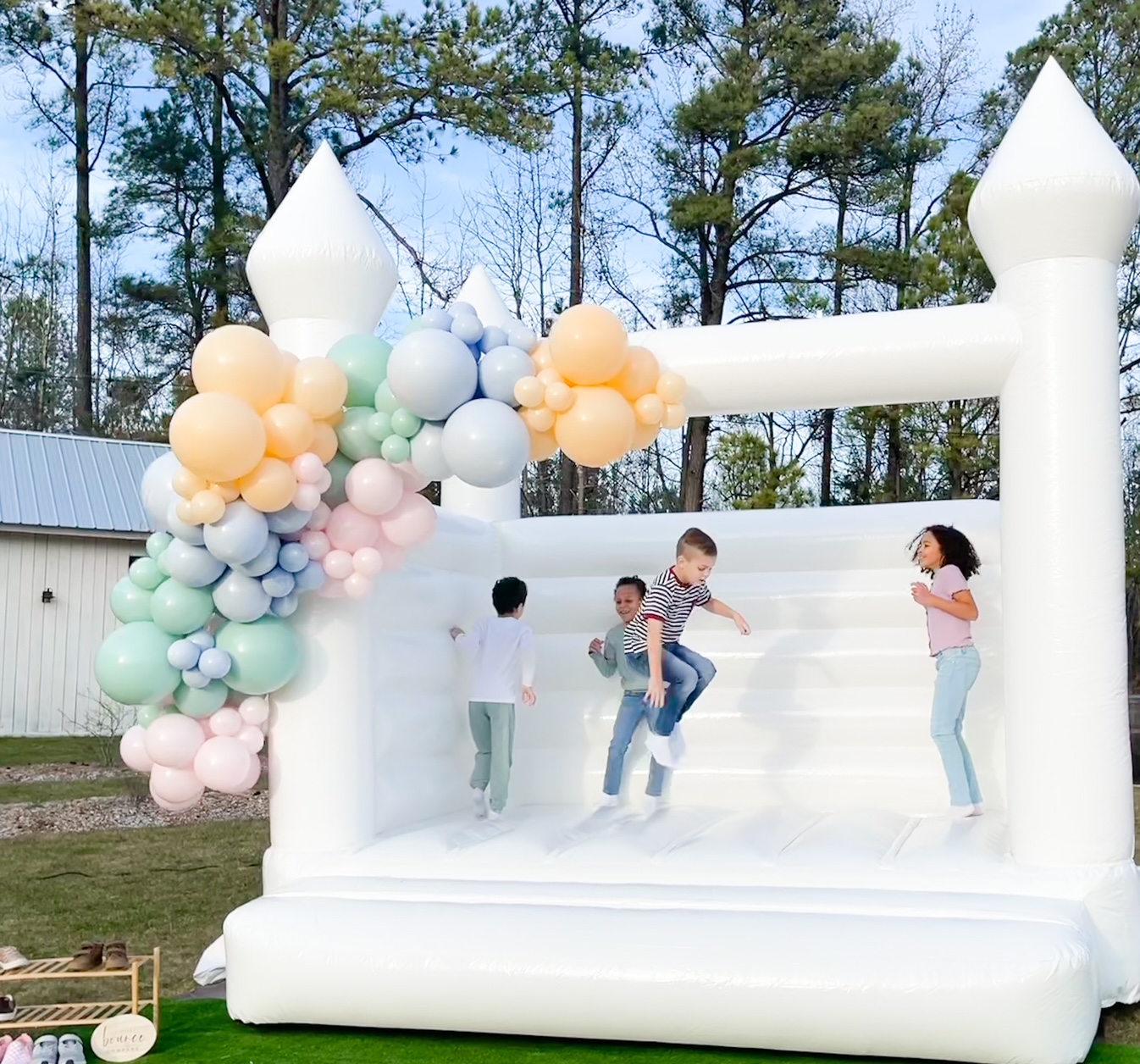 White Bounce House Rental Raleigh Magic by David