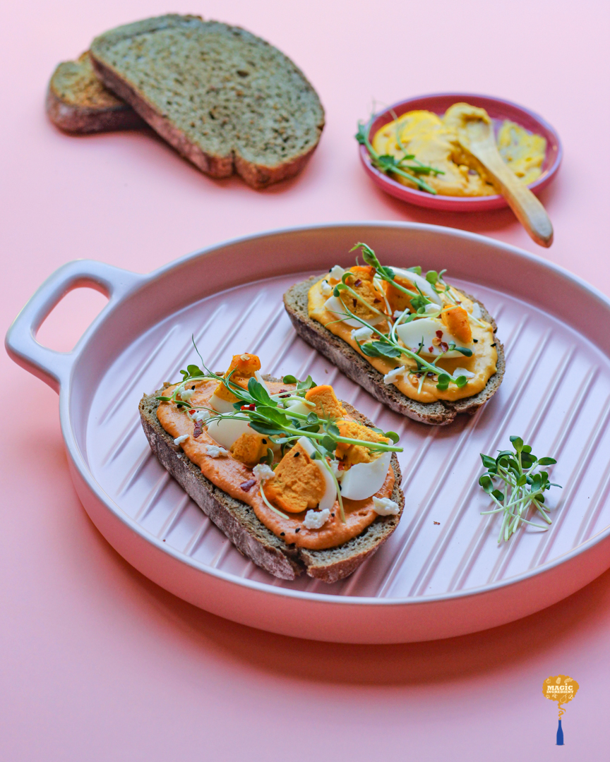Deviled eggs toast Magic Ingredient