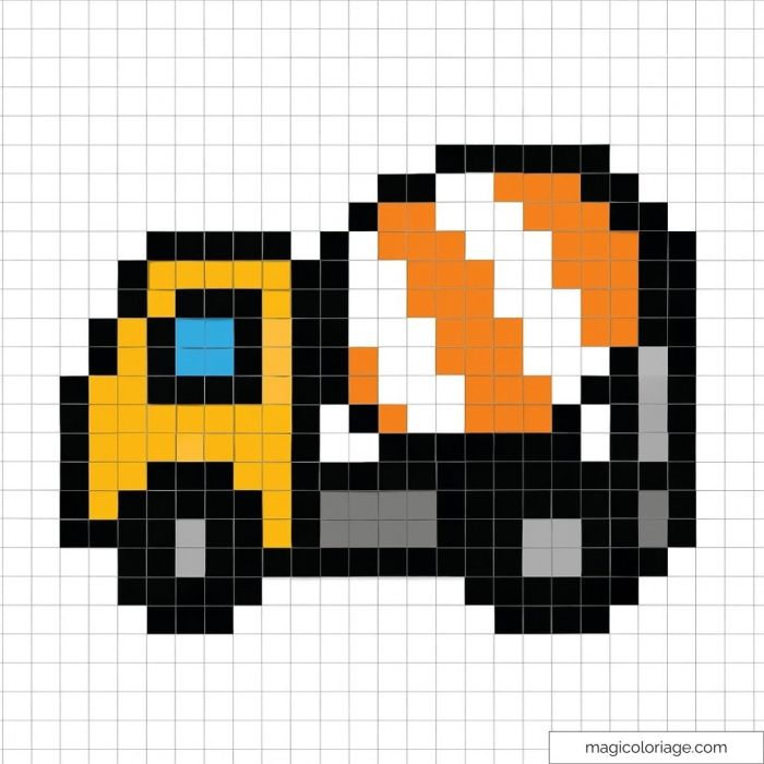 Pixel art originale: camion betoniera vibrante e dinamico Pixel pro golf android
