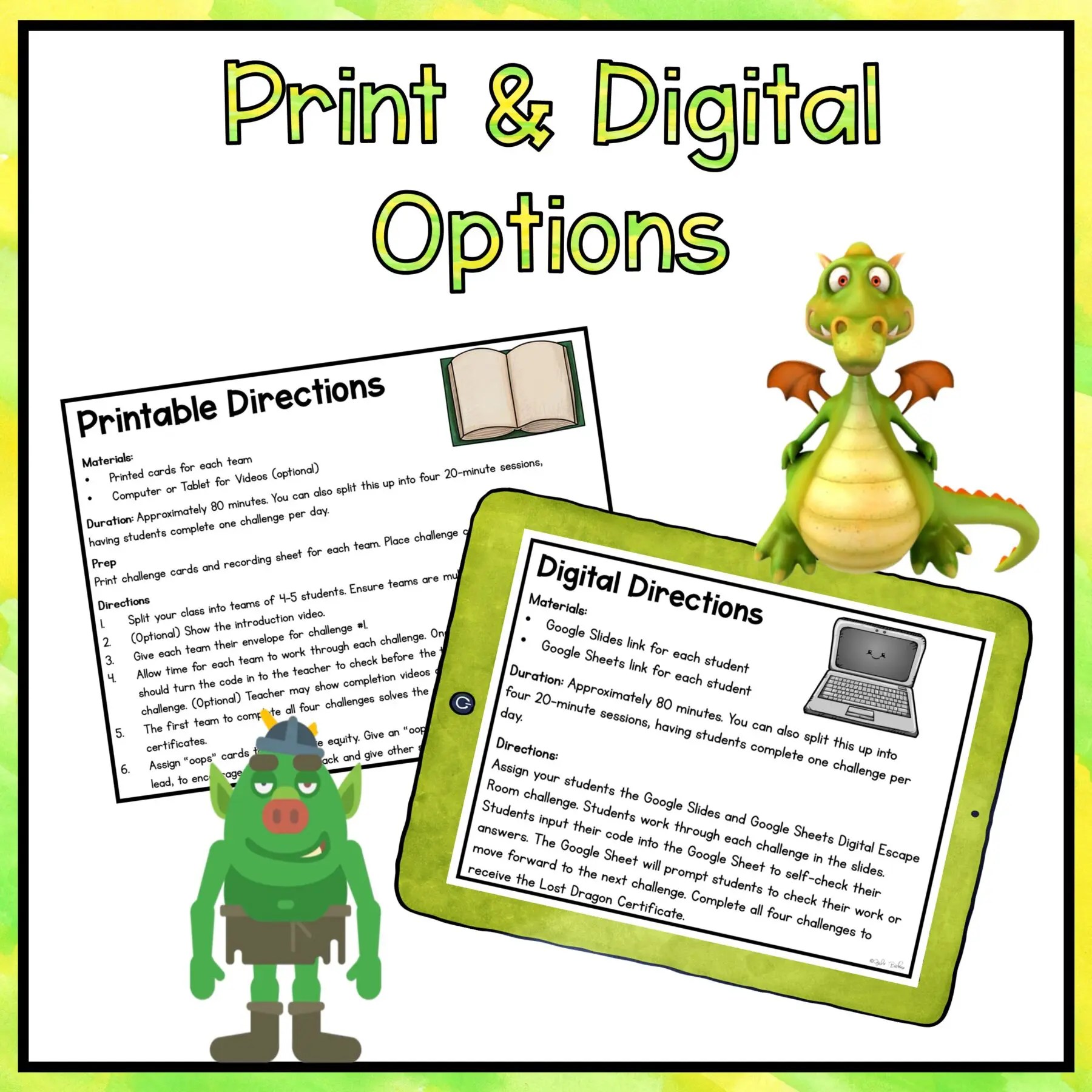 Generating Patterns 4th Grade Dragon Escape Room MagiCore