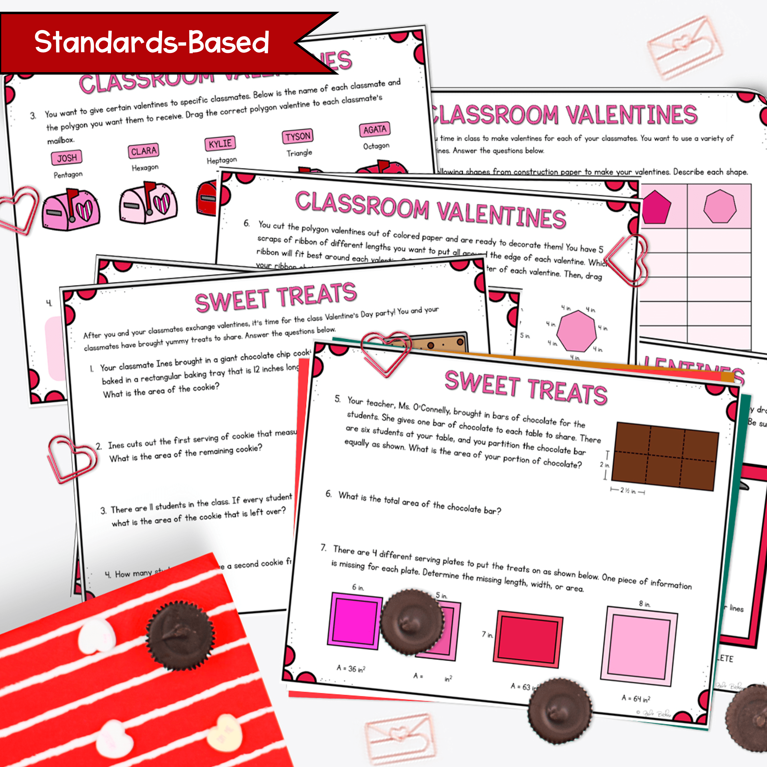 Be My Valentine Geometry - Project Learning - 4th Grade Math | MagiCore