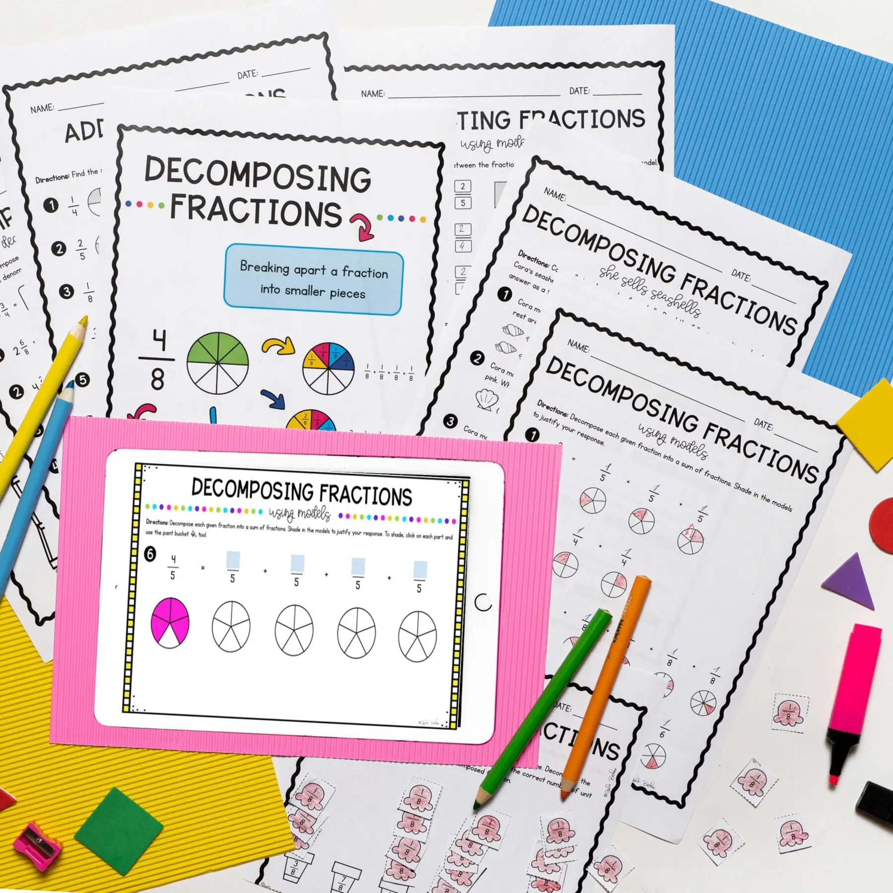 Adding & Subtracting Fractions - 4th Grade Math - 4.NF.B.3 | MagiCore