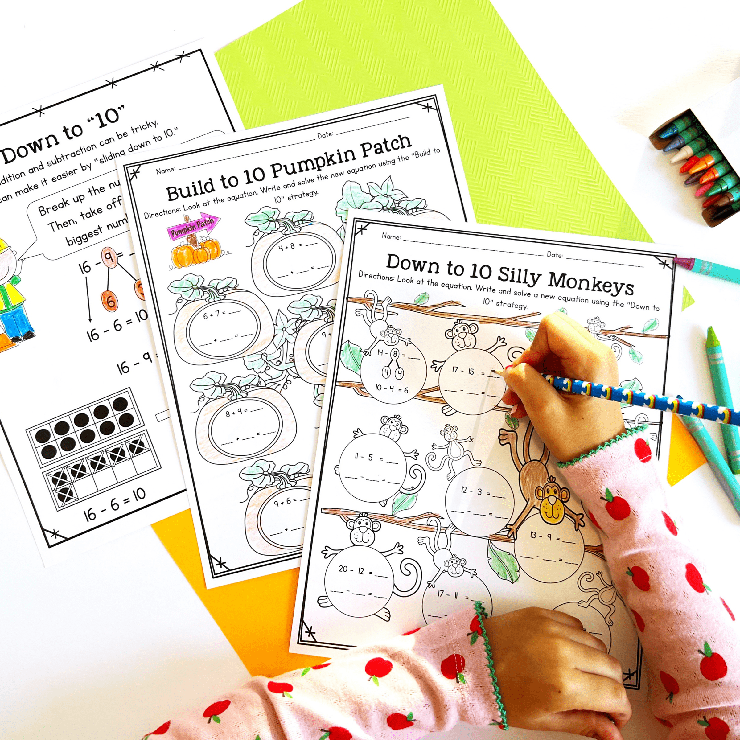 Add & Subtract within 20, Fluently within 10 1st Grade 1.OA.C.6