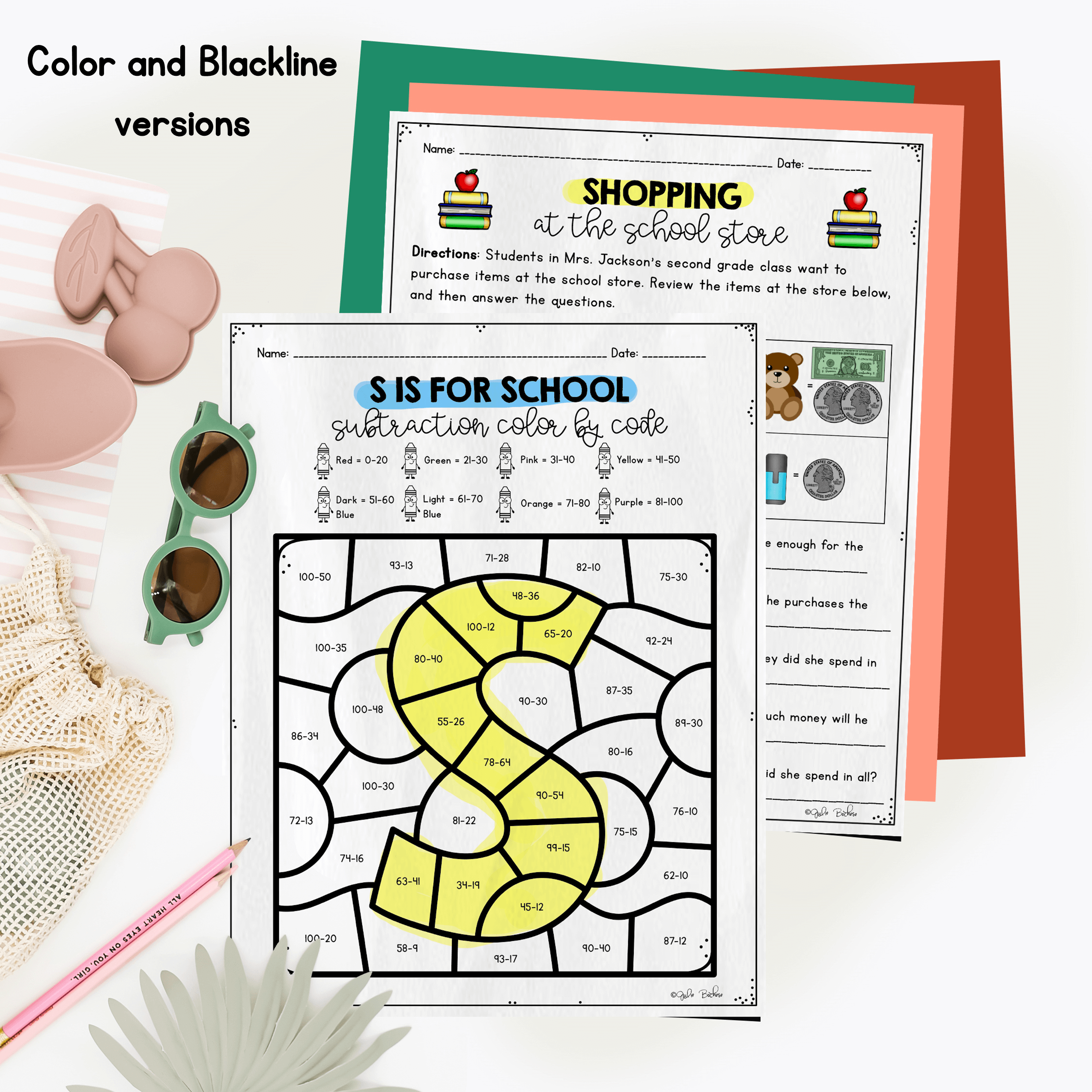 August Themed Math Practice - 3rd Grade | MagiCore