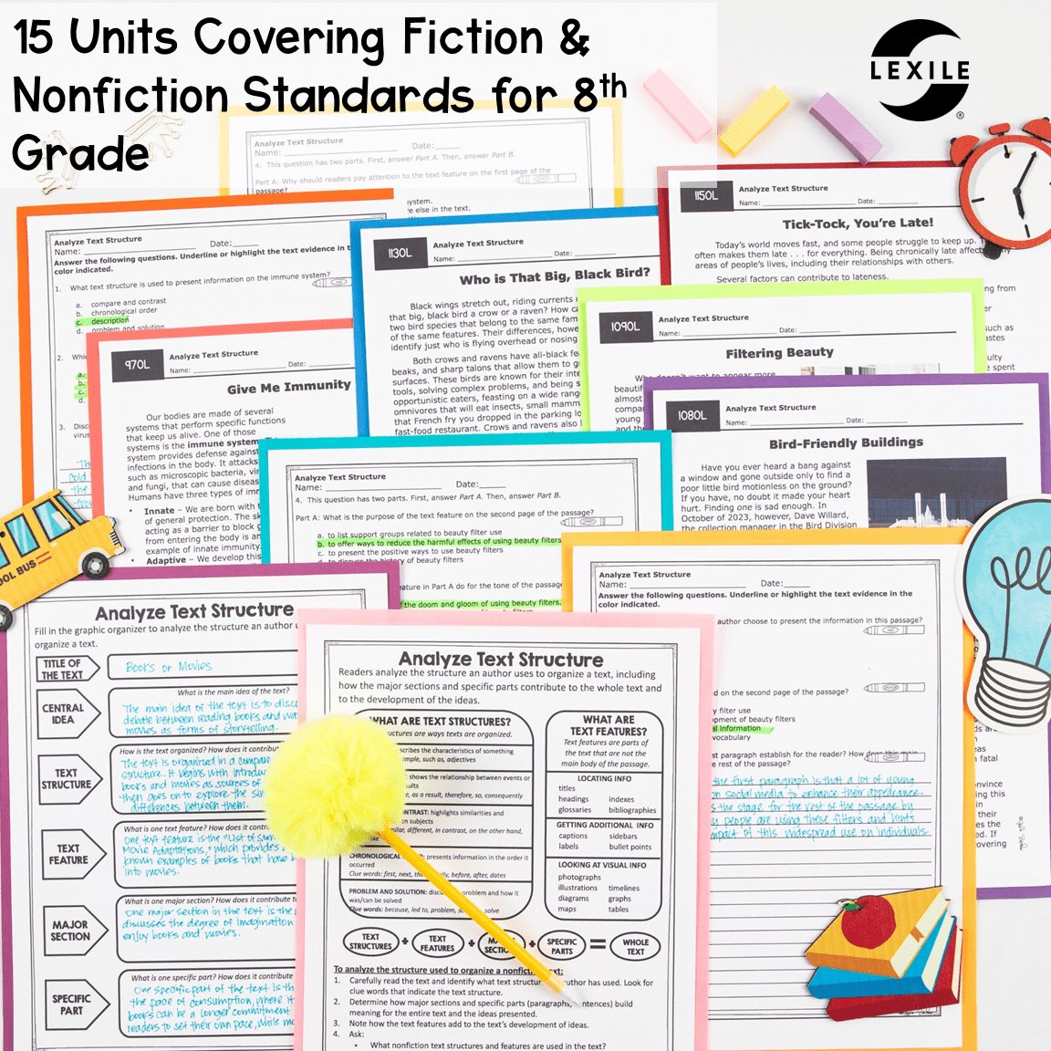 8th Grade Reading Comprehension MEGA Bundle | MagiCore