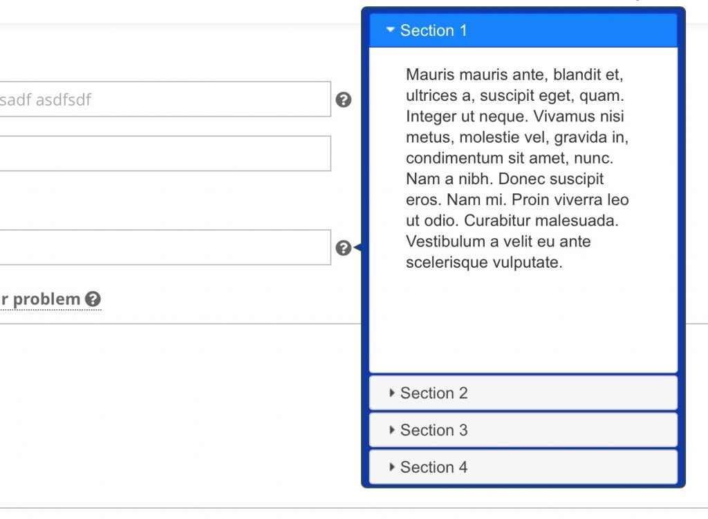 jQuery Accordion Feature