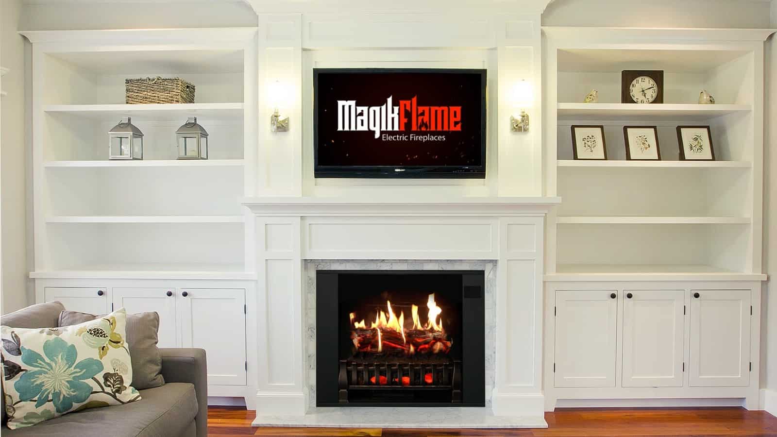 Living Room Ideas Can an Electric Fireplace be Against Wall? Magikflame
