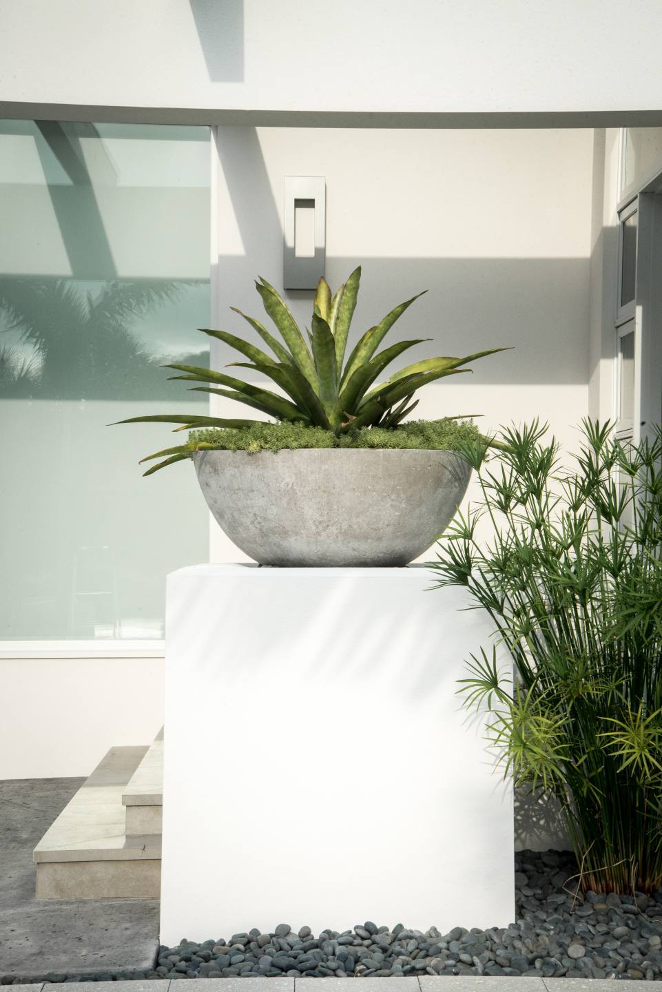 Concrete Planter on Pedestal Michael A. Gilkey, Inc.