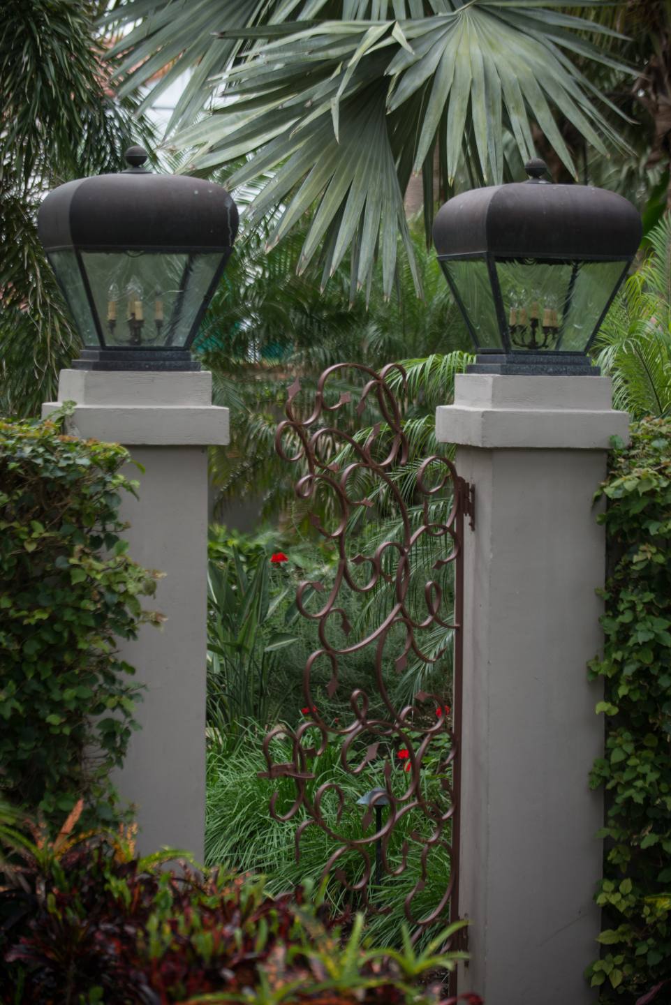 Gate with Lights Michael A. Gilkey, Inc.