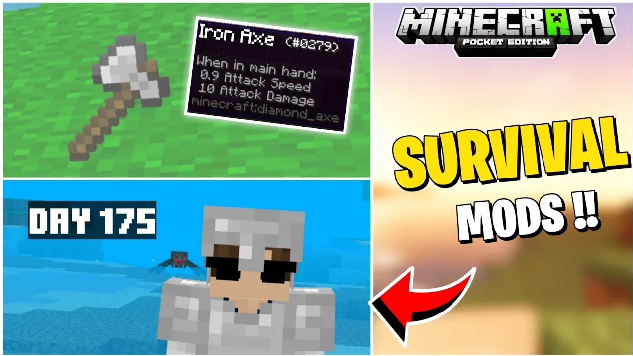 Top 5 Survival Mods Minecraft PE 1.19 Spunky Official