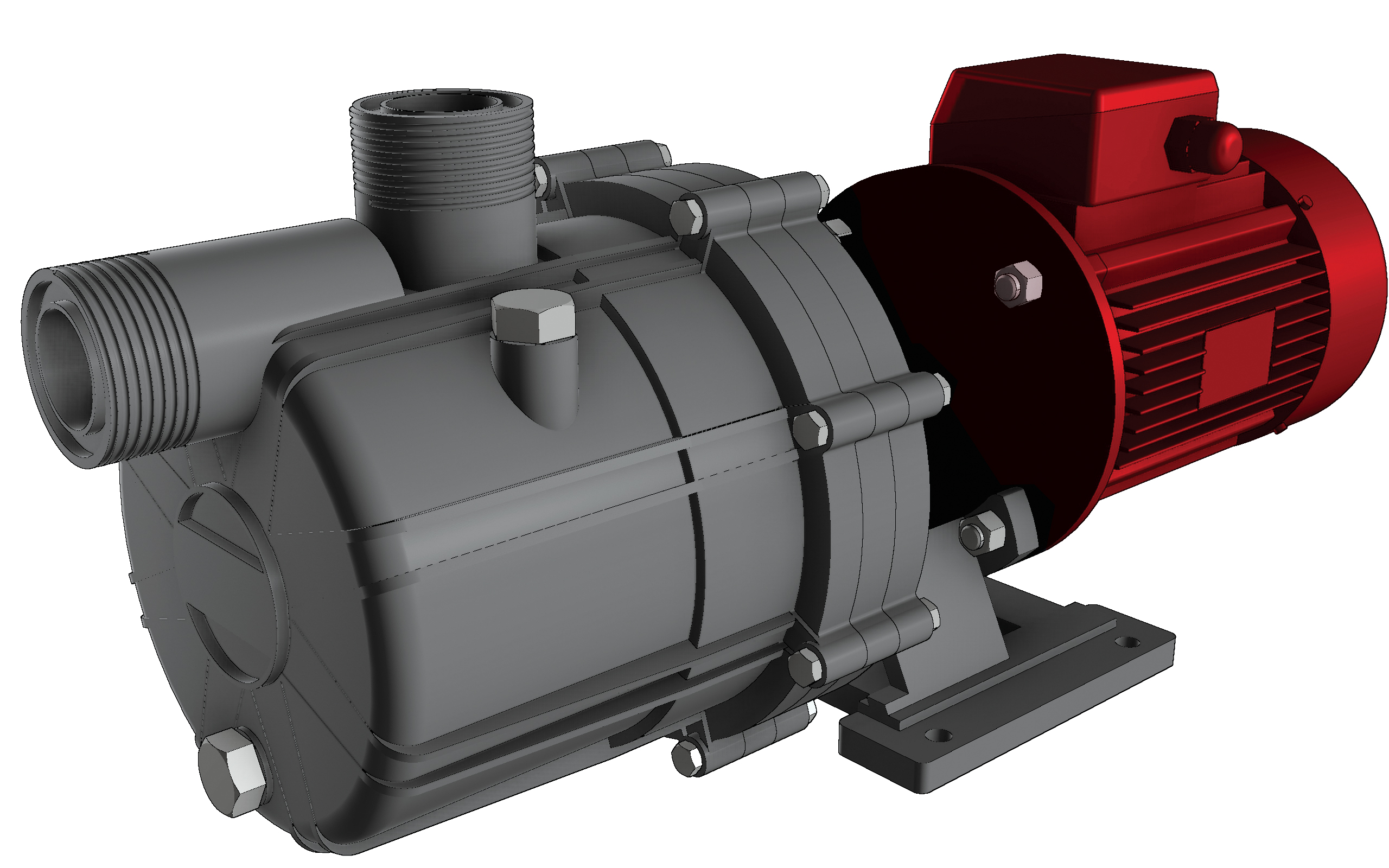 THERMOPLASTIC SELFPRIMING MAG DRIVE CENTRIFUGAL PUMPS
