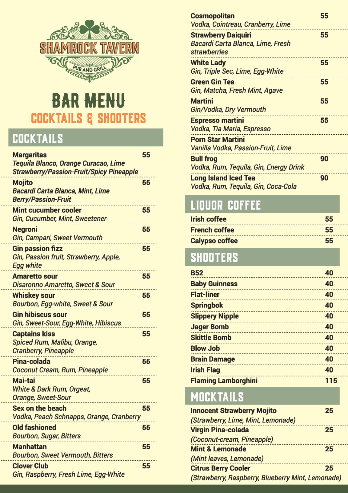 Shamrock Tavern Best Bars in Doha Magnum Hospitality