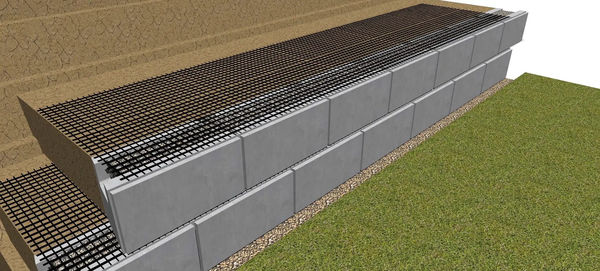 Geogrid Retaining Wall Installation MagnumStone®