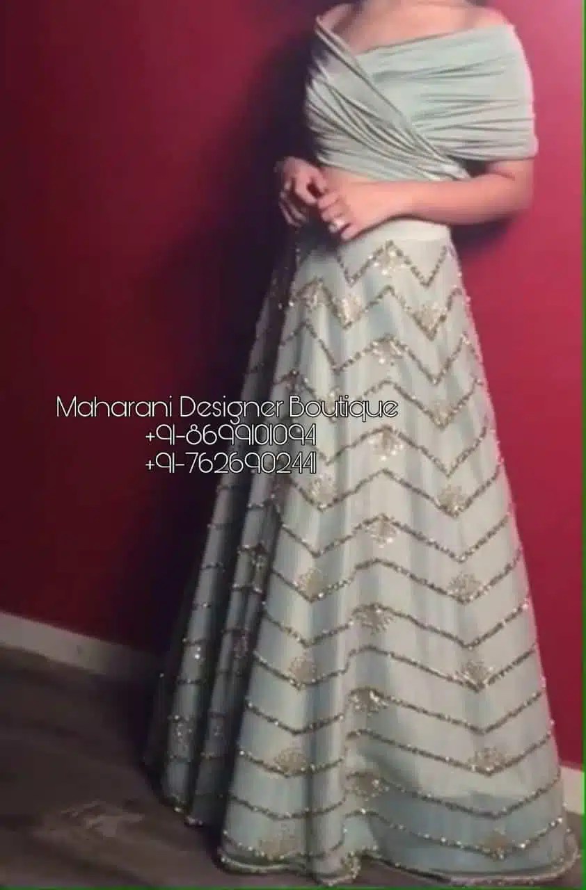 Lehenga With Crop Top Maharani Designer Boutique