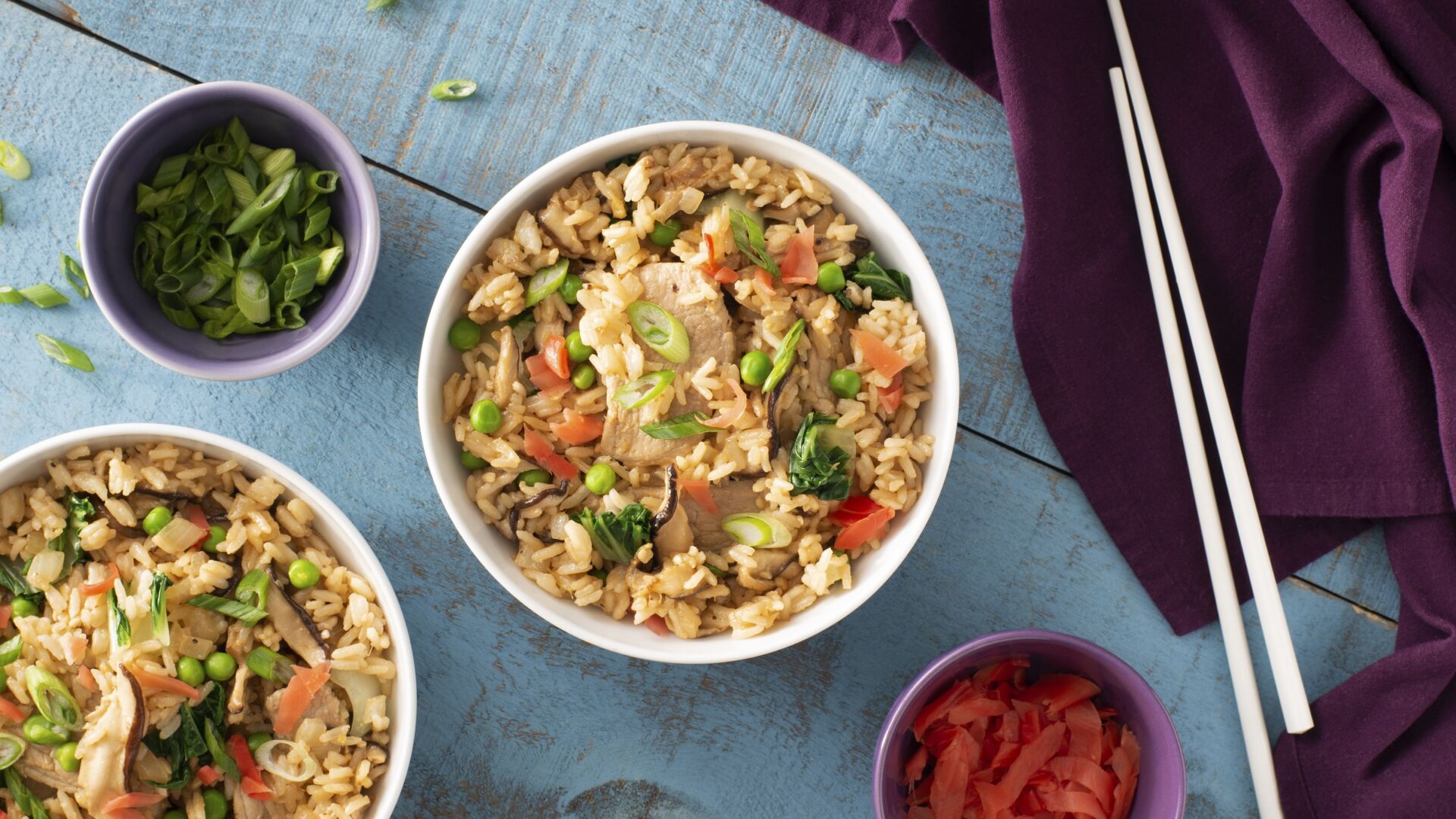 Pork Fried Rice with Ginger and Veggies Mahatma® Rice