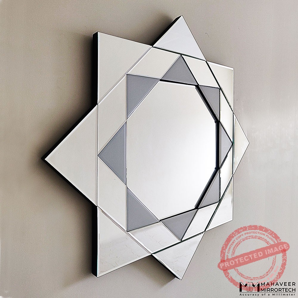 Star Shaped Walled Mirror Mahaveer Mirrortech