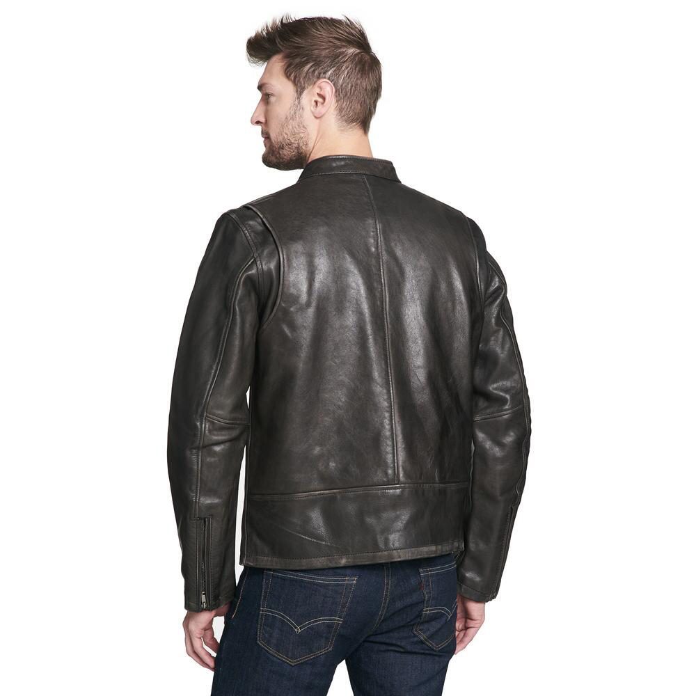 Best black genuine leather fashion jacket for men