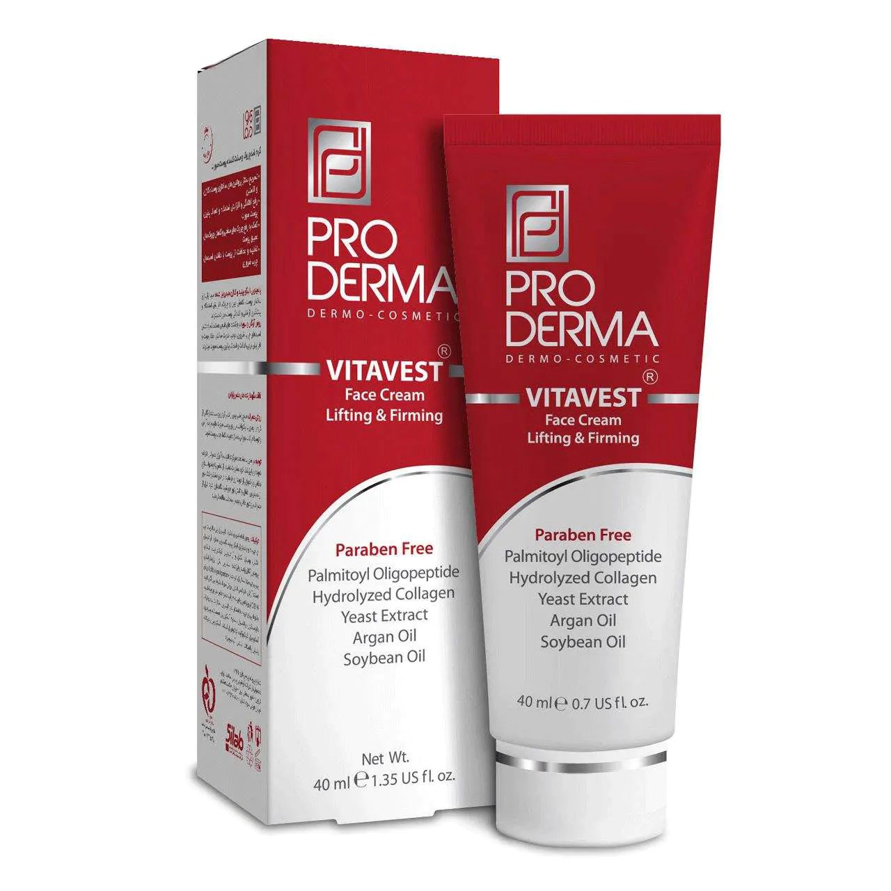 کرم ضد چروک و سفت کننده پوست صورت پرودرما Pro Derma حجم 40 میلی لیتر