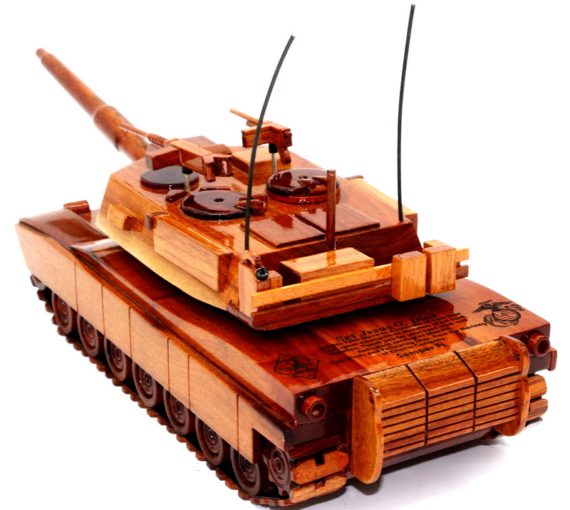 M1 Abrams tank wooden tank model Mahogany wood Tank