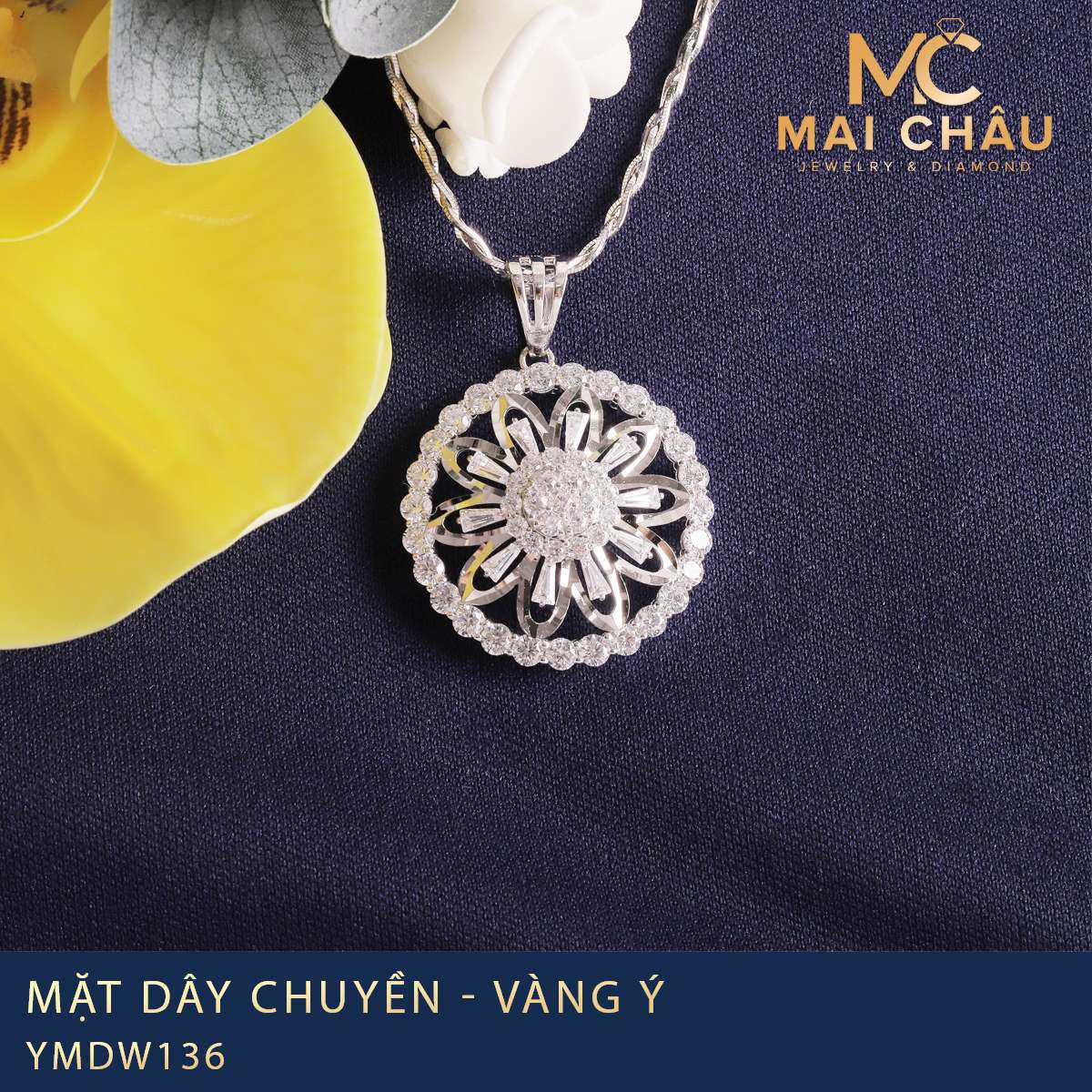 Mặt Dây Chuyền Vàng Ý YMDW136 Mai Chau Jewelry & Diamond