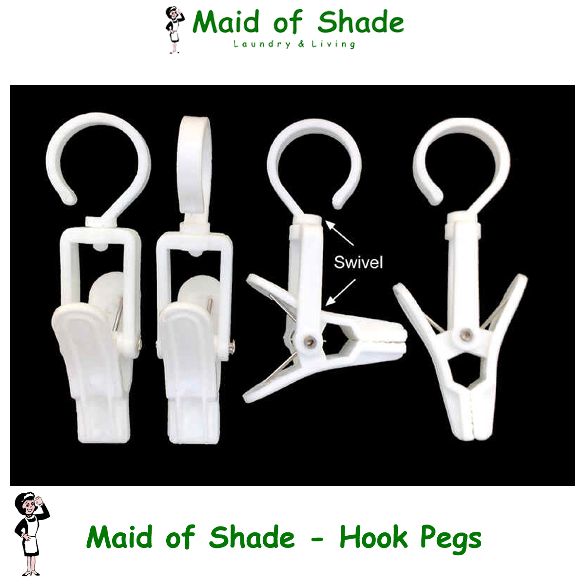 Hook Pegs Maid of Shade