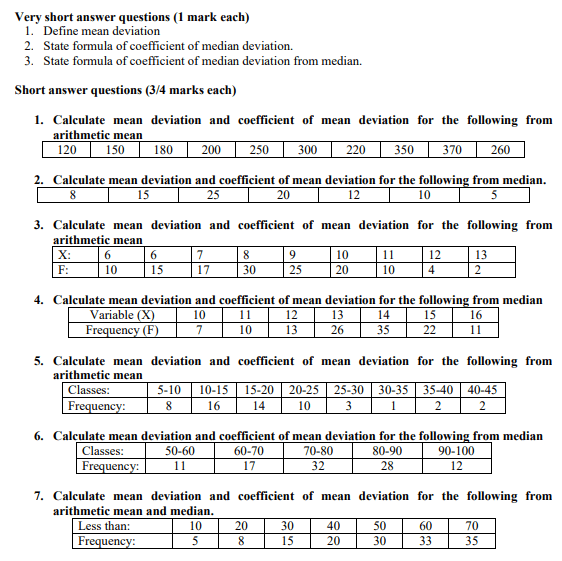 CBSE Class 11 Economics Measures of Dispersion (3)