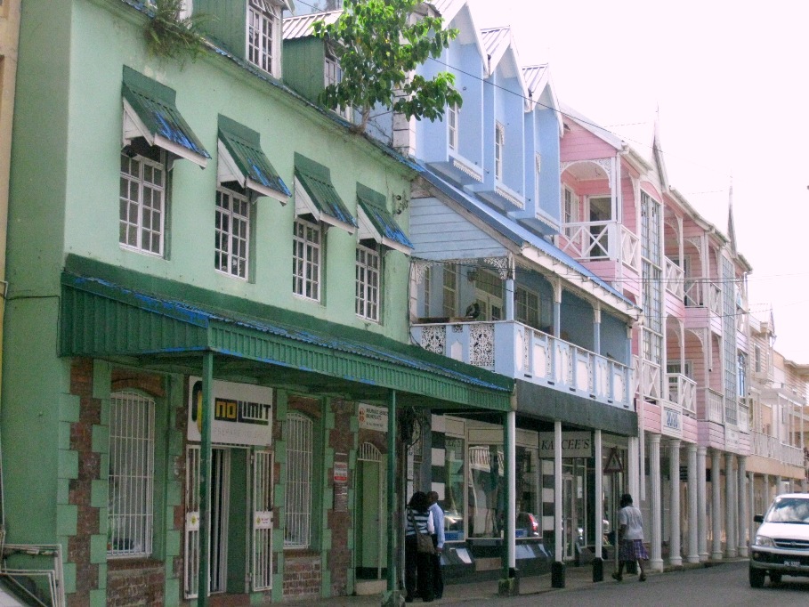 Castries (SainteLucie) maisons typiques du centreville historique