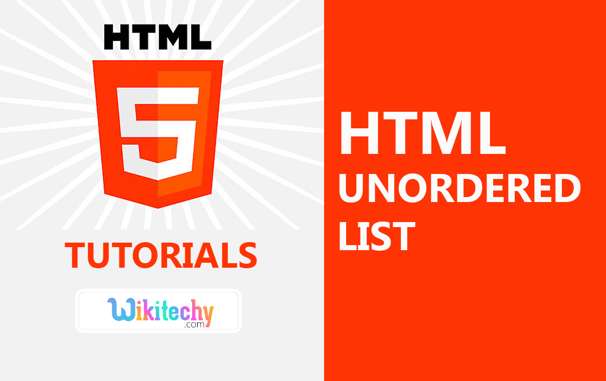 html tutorial Unordered list tag in HTML html5 html code html