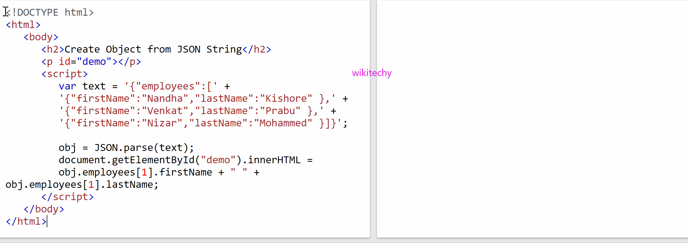What is JSON Working With JSON MongoDB Tutorial Wikitechy